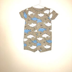 Carter’s button down shark 🦈 romper
